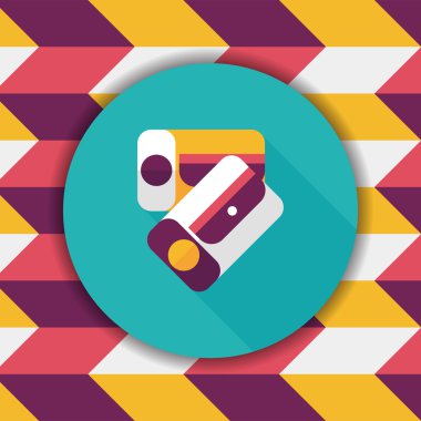 kalem kalemtıraş düz simgesi ile uzun gölge, eps10