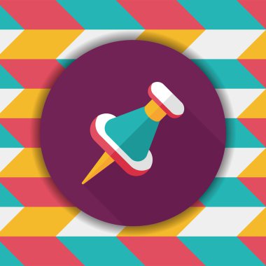 Uzun Gölge, eps10 ile itme PIN düz simgesi