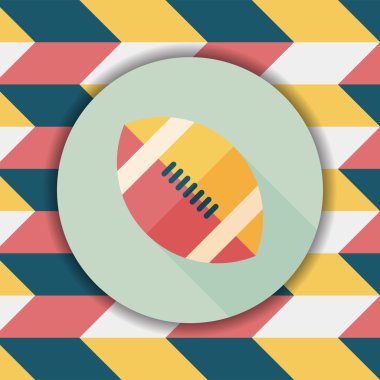 Amerikan futbolu uzun gölge, eps10 düz simgesi