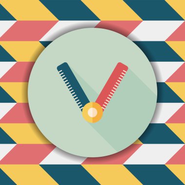 Cetvel uzun gölge, eps10 düz simgesi