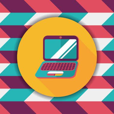 Uzun Gölge, eps10 ile dizüstü düz simgesi