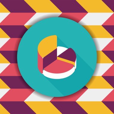 Uzun Gölge, eps10 ile iş pasta grafiği düz simgesi