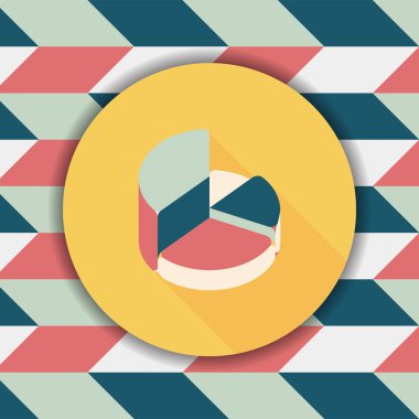 Uzun Gölge, eps10 ile iş pasta grafiği düz simgesi