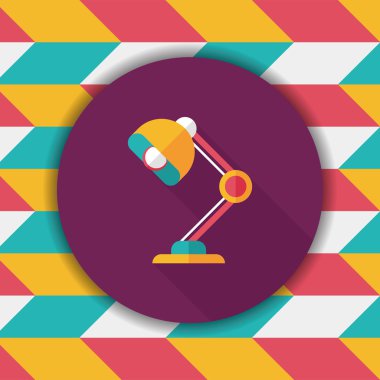 Uzun Gölge, eps10 ile masa lambası düz simgesi