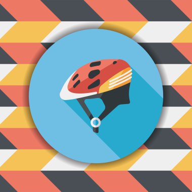 Uzun Gölge, eps10 ile Bisiklet kaskı düz simgesi