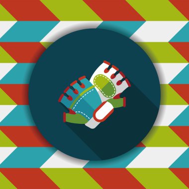 Uzun Gölge, eps10 ile Bisiklet eldivenleri düz simgesi