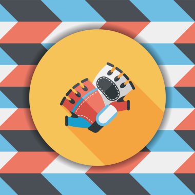 Uzun Gölge, eps10 ile Bisiklet eldivenleri düz simgesi