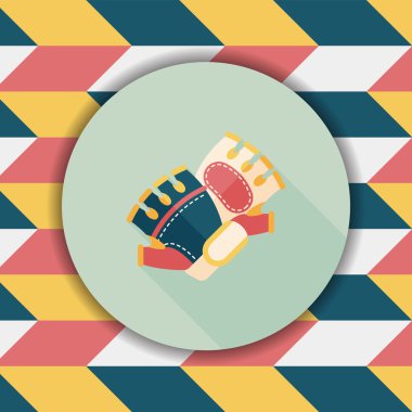 Uzun Gölge, eps10 ile Bisiklet eldivenleri düz simgesi