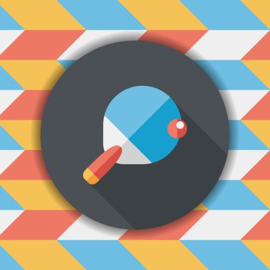 Uzun Gölge, eps10 ile Masa Tenisi raketi düz simgesi