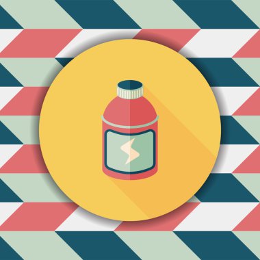 Uzun Gölge, eps10 ile enerji içecekleri düz simgesi