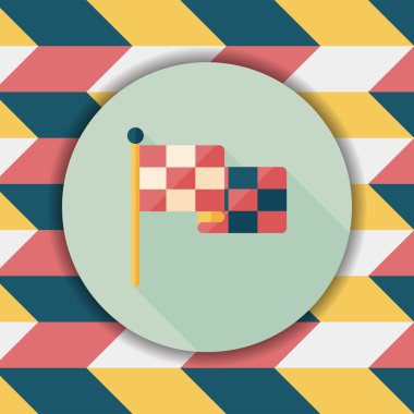 Uzun Gölge, eps10 ile yarış bayraklarını düz simgesi