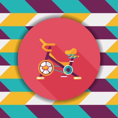 Uzun Gölge, eps10 ile egzersiz bisikleti düz simgesi