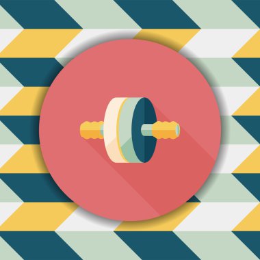 Uzun Gölge, eps10 ile egzersiz silindir düz simgesi