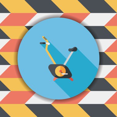 Uzun Gölge, eps10 ile egzersiz bisikleti düz simgesi