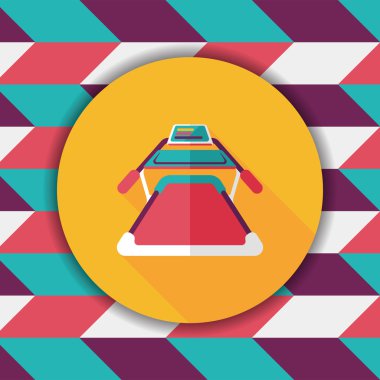 koşu bandı uzun gölge, eps10 düz simgesi