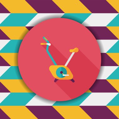 Uzun Gölge, eps10 ile egzersiz bisikleti düz simgesi