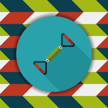 Uzun Gölge, eps1 ile bahar gerginlik fitness ekipmanları düz simgesi