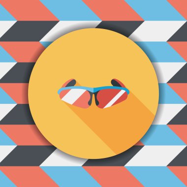 Uzun Gölge, eps10 Bisiklet gözlüğü düz simgesiyle