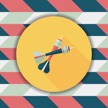 Dart düz simgesi ile uzun gölge, eps10