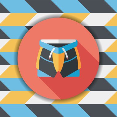 Uzun Gölge, eps10 ile bisiklet şort düz simgesi