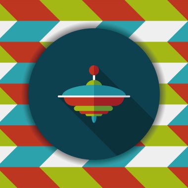 Uzun Gölge, eps10 Gyro düz simgesi