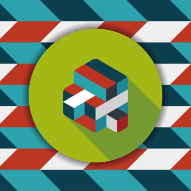 Uzun Gölge, eps10 ile tuğla oyuncak düz simgesi