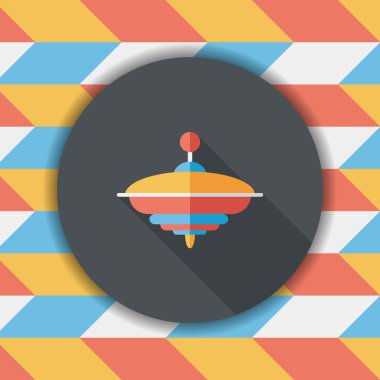 Uzun Gölge, eps10 Gyro düz simgesi