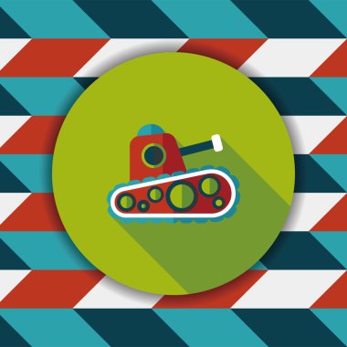 Tank uzun gölge, eps10 düz simgesi