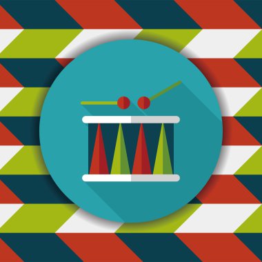 Uzun Gölge, eps10 davul düz simgesi