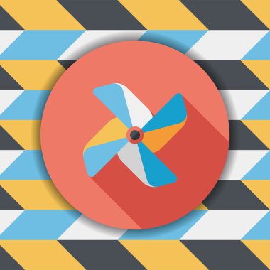 Uzun gölgeli yel değirmeni simgesi