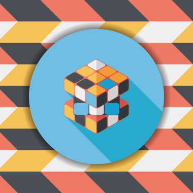 Uzun Gölge, eps10 ile tuğla oyuncak düz simgesi