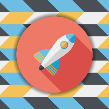 Uzun Gölge, eps10 roket düz simgesi