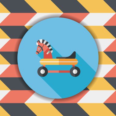 Uzun Gölge, eps10 ile at oyuncak araba düz simgesi