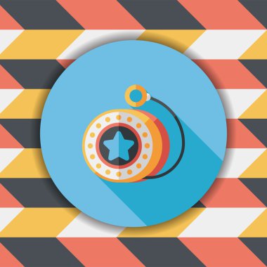 Yo yo simgesi ile uzun gölge, eps 10 daire