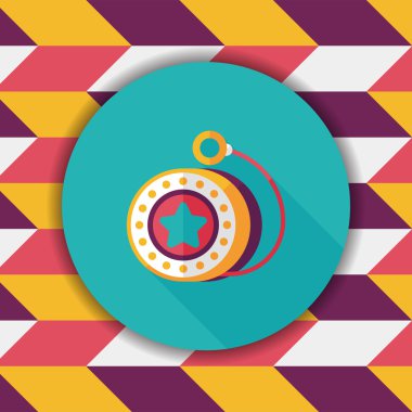 Yo yo simgesi ile uzun gölge, eps 10 daire