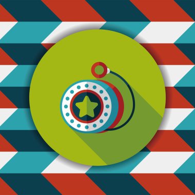 Yo yo simgesi ile uzun gölge, eps 10 daire