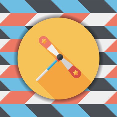 uzun gölge ile bıçaklar pervane oyuncak düz simgesi