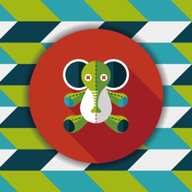 Uzun Gölge, eps10 ile fil bebek düz simgesi