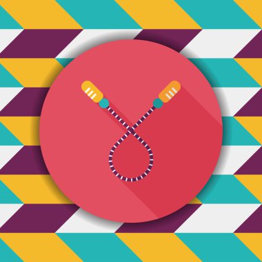 atlama ipi uzun gölge düz simgesiyle