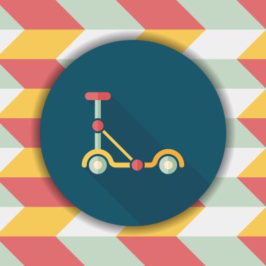 Scooter uzun gölge düz simgesi