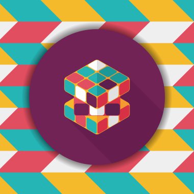 Uzun Gölge, eps10 ile tuğla oyuncak düz simgesi