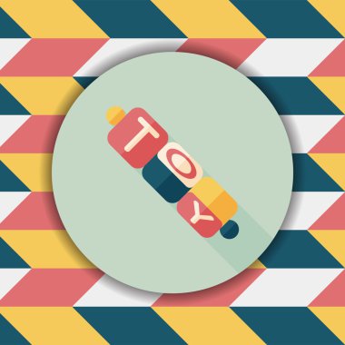 Uzun Gölge, eps10 ile tuğla oyuncak düz simgesi