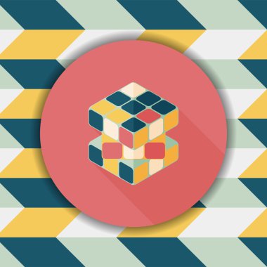 Uzun Gölge, eps10 ile tuğla oyuncak düz simgesi