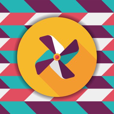 Uzun gölgeli yel değirmeni simgesi