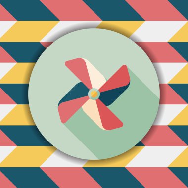 Uzun gölgeli yel değirmeni simgesi