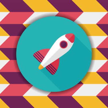 Uzun Gölge, eps10 roket düz simgesi