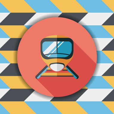 uzun gölge ile hız treni düz simgesi