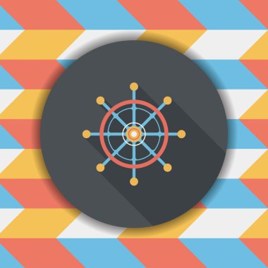 Dümeni düz uzun gölge simgesiyle