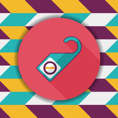 işaret, uzun gölge ile düz simgesi rahatsız etmeyin