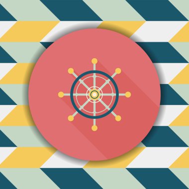 Dümeni düz uzun gölge simgesiyle